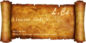 Linczer Csák névjegykártya